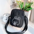 Cute Canvas Sling Bag Female Large Capacity Travel Crossbody Bag Fashion Student Shoulder Bags Messenger Bags