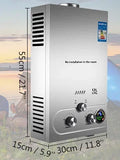 VEVOR Propane LPG Hot Water Heater Gas Stainless Steel Tankless  Propane Gas LPG Boiler Home Appliance 6L-18L Water Heater
