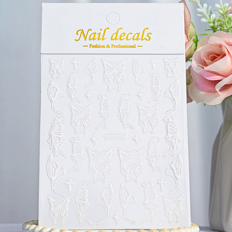 1 Pc Nail Strip Stickers Black/Gold/Rose Gold/Silver Metal Strip Tape Nail Art Adhesive DIY Foil Tips Nail Sticker Decals NK11