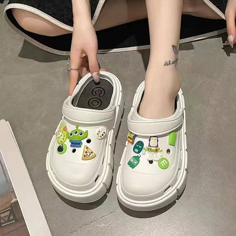 2024 Platform Sandals Summer Women Slippers 6cm Wedges Sandals Outdoor Clogs Thick Street Beach Slide Flip Flops Garden Shoes