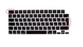 Russian language for 2024-2021 M3 M2 MacBook Air 15" (A3114 A2941) MacBook Air 13.6" (A3113 A2681) Silicone Keyboard Cover Skin