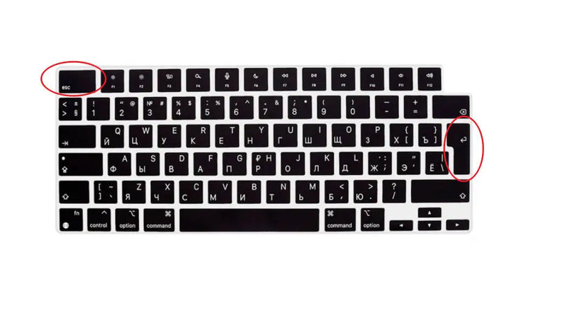 Russian language for 2024-2021 M3 M2 MacBook Air 15" (A3114 A2941) MacBook Air 13.6" (A3113 A2681) Silicone Keyboard Cover Skin