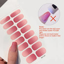 16Tip White Pink Full Cover Nail Sticker Self-Adhesive Simple Gradient Effect Full Nail Wraps DIY Nail Art Making Manicure Autum