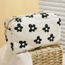 Makeup Brush Skincare Corduroy Makeup Bag Fashion Printed Large Capacity Cosmetic Bags Travel Toiletry Organizer Bag for Women