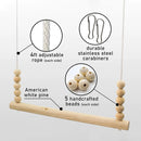 Hanging Bird Swing Toy Chicken Coop Rest Wooden Pet Swing Toy Perch Fun Chicken Bird Exercise Cage Pet Training Accessories