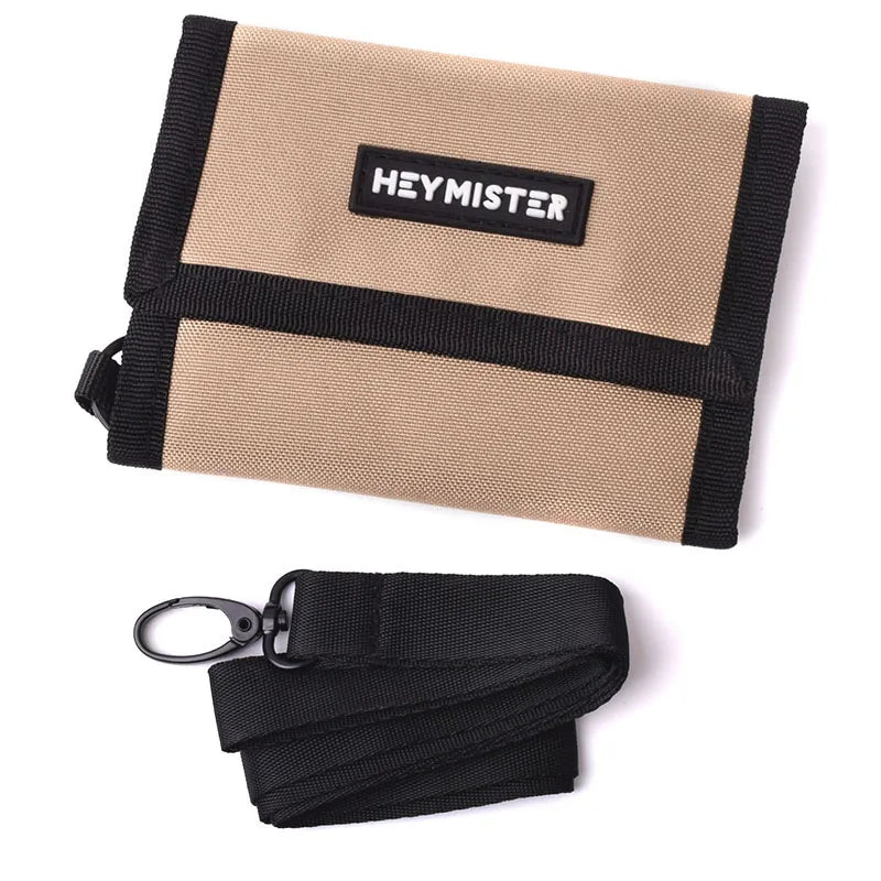 Trifold Students Wallets For Shoulder Sling Wallets Youth Men Women Short-style Hasp Card Purse Girls Boys Hasp Card Case Holder