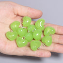 10pcs/lot Mixed Cute Resin Heart charms pendants for bracelets necklace earrings jewelry making diy Keychain parts 17.5x18mm