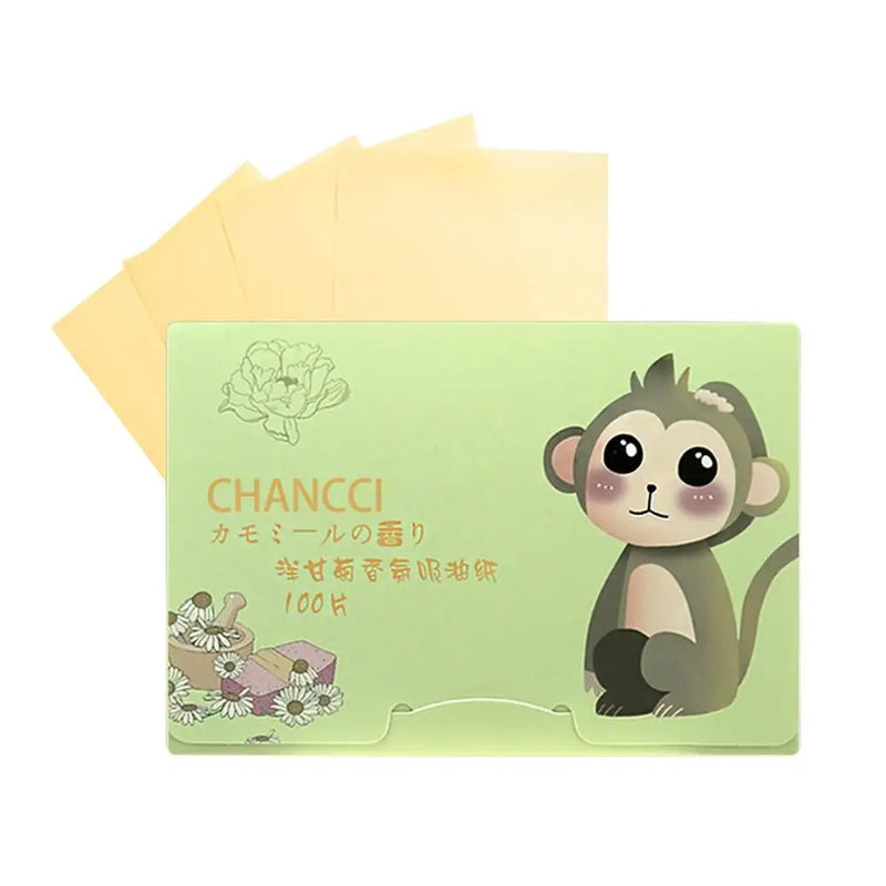 Facial Oil Suction Paper 100 Portable Withdrawable Oil Paper Tablets Oil Facial Fragrance Absorbing Shine Facial Controls Q0D1