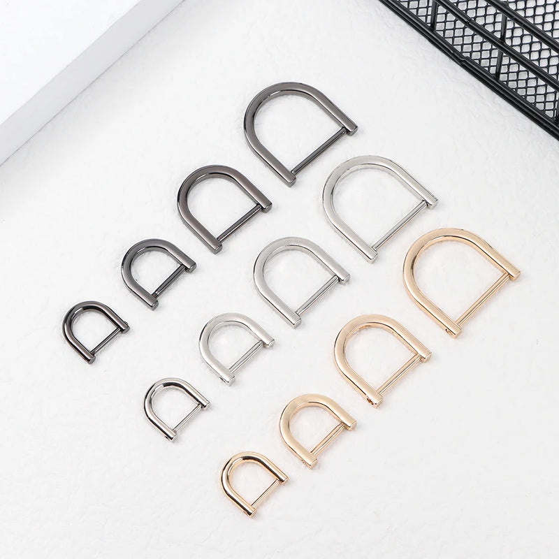 1Pcs Open Screw D Ring Buckle Shackle Clasp for Leather Craft Bag Strap Belt Handle Shoulder Webbing Metal Detachable Buckle