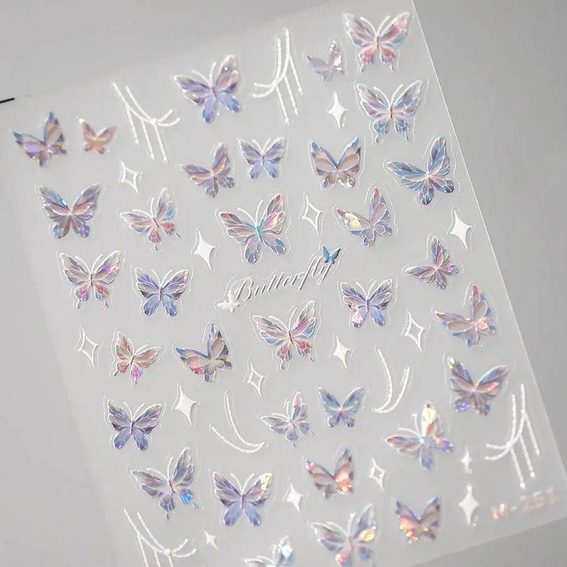 1 pc 5D Embroidery Bee Nail Art Sticker Embossed Butterfly Insect Nail Sticker High Quality Nail Art Design Decoration Sticker
