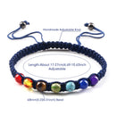 Hot 7 Chakra Beads String Bracelet Handmade 6/8mm Natural Stone Braided Yoga Reiki Healing Balance Bangles Yoga Jewelry Gifts
