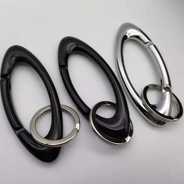 Fashion Women Men Metal Carabiner Multifunctional Keychain Oval Mountaineering Belt Buckle Accessories Key Ring Unisex