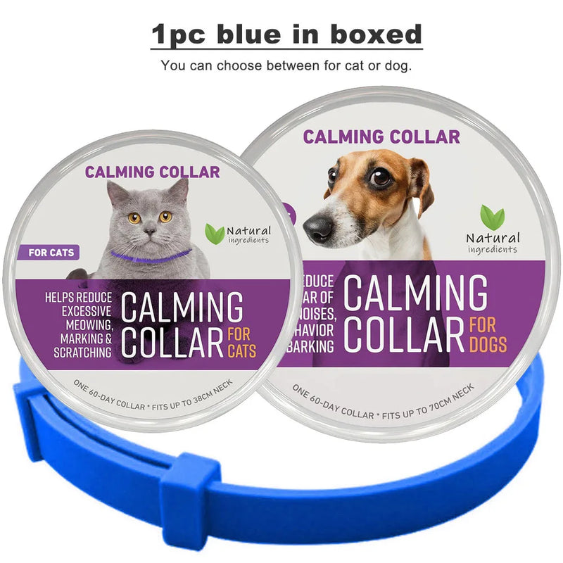 Pet Calming Collar for Cats Effective Relief Reduce Anxiety Stress Pheromones Relaxing Breakaway Collar for Kittens Puppies Dogs