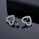 14G Stainless Steel Heart Dangled Belly Button Rings Belly Piercing Nombril for Women Girls Pink Zircon Crystal Sexy Navel Ring