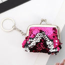 Women Bling Mini Coin Purse Metal Fashion Ladies Kids Sequin Key Chain Coin Money Small Wallet Pocket Bag Birthday Gift