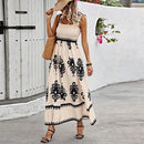 Summer Holiday Dress Women Casual Sleeveless A-Line Party Long Dress Boho Casual Sleeveless Party Dress 2024