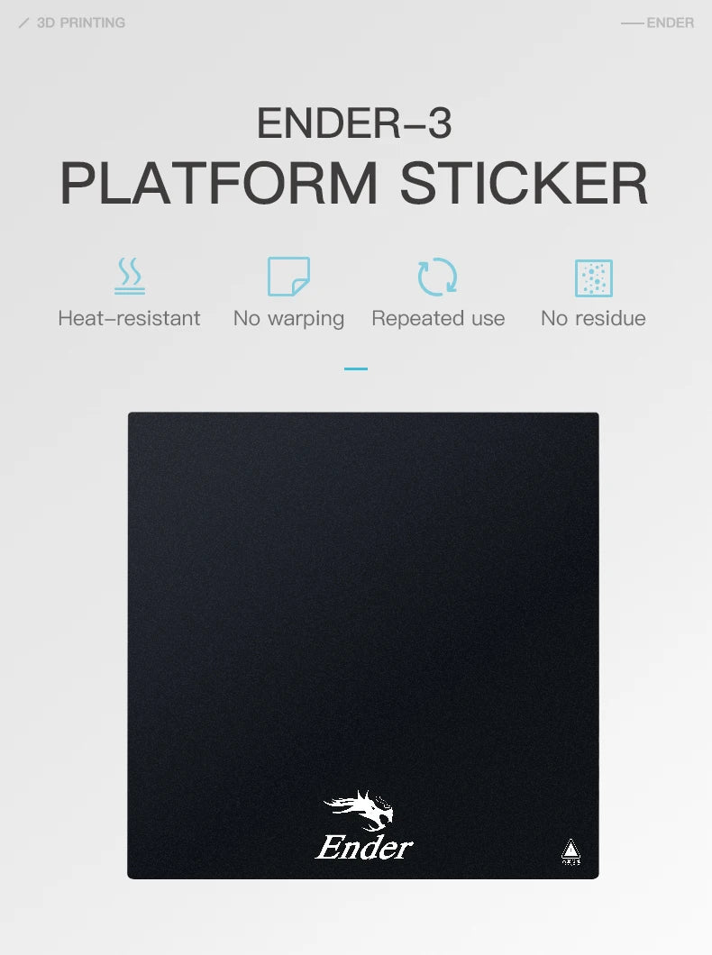 CREALITY 3D Original Black Build Surface With 3M Sticker 3D Printer Heated Bed Sheet Paper For Creality Ender-3 235*235mm