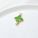 6pcs Diy Accessories Copper Bag Edge Jelly Color Flower Star Pendant Earring Bracelet  Handmade Material Jewelery Charms