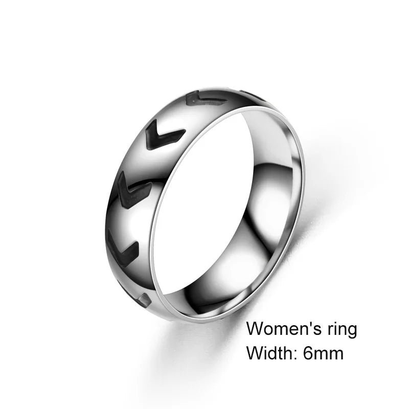 SOHOT  Titanium Steel Variety Couple Ring Jewelry For Lovers' And Unisex Punk Fashion Simple Travel Wedding Party Gift Wholesale