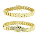 Moon Charm Shaped Chain Bracelet Necklace Gold Color Pave CZ Shiny Polished Fashion European Women Girl Jewelry Set