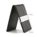 New Fashion Men's Leather Money Clips Wallet Multifunctional Thin Man Card Purses Women Metal Clamp For Money Cash Holder