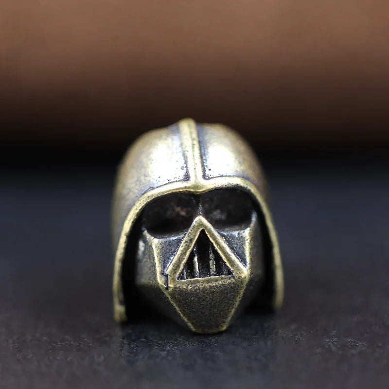 Biochemical Soldier Helmet Brass Knife Beads EDC DIY Paracord Woven Lanyard Keychain Pendants Accessories Outdoor Tools Supplies