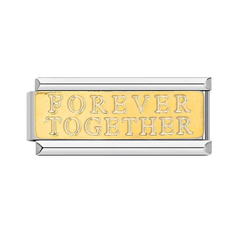 GEMOSA New Personalized Signature Words Italian Charms Link Fit 9mm Stainless Steel Bracelet Making DIY Jewelry for Women Men