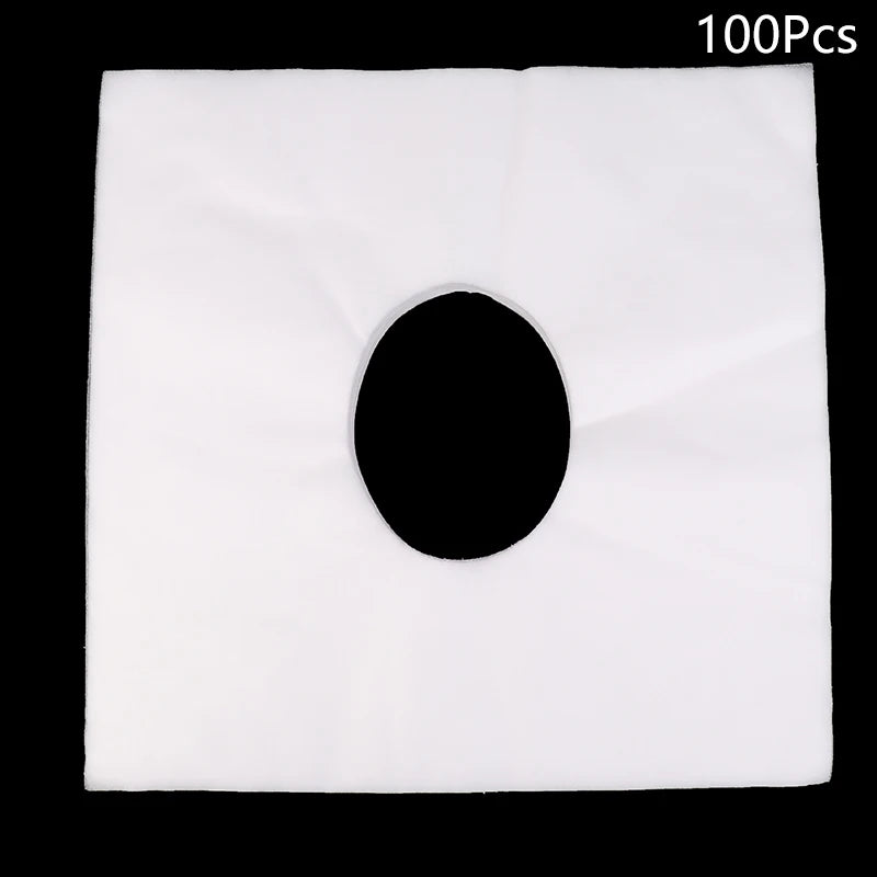 100pcs Spa Salon Disposable Massage Face Rest Cushion Covers Cradle Sheets Headrest Pillow Paper Massage Face Cradle Table Cover