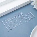 5PCS Clear Piercing Septum Nose Studs Nose Hoop Tongue Ring Helix Ear Hoop Lip Stud Eyebrow Tragus Septum Horseshoe Rings