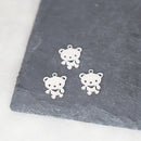 Cute Cat Moon Bear Deer DIY Tassels Earrings Stainless Steel Pendant For Jewelry Making Insect Charms Snake Necklace Accessory