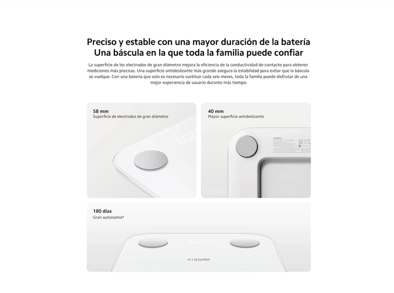 Báscula oficial Xiaomi Body Composition Scale S400, 25 indicadores de salud, medición de impedancia bioeléctrica de doble frecuencia