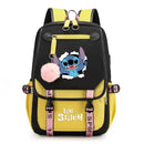 Disney Lilo Stitch Backpacks Teenager USB Charging Laptop Backpack Women Men Rucksack Travel Bag Mochila