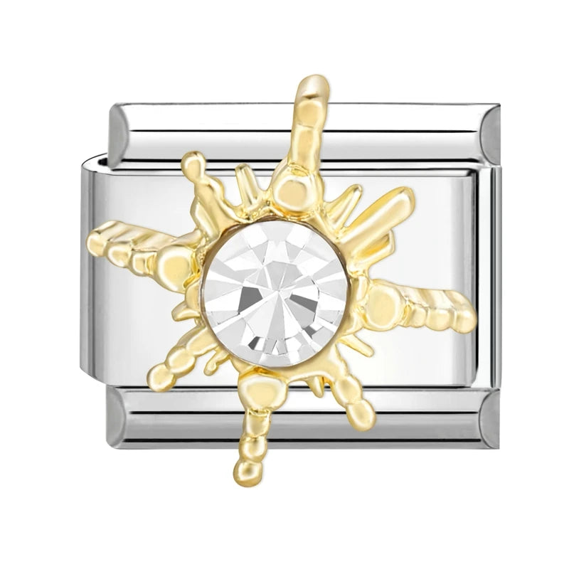 3D Charm Bracelet Rabbit Sun Flower Moont Italian Charm Links Fit 9mm Bracelet Stainless Steel Jewelry DIY Making Birthday Gift