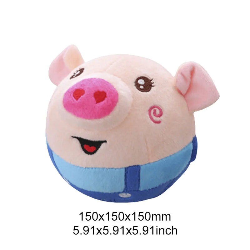 Electronic Pet Dog Toy Music Vibration Bouncing Jump Ball Toys Singing Talking Interactive Plush Doll Gifts for Dogs and Cats