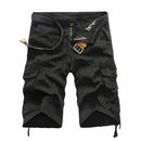 Summer New Men Cool Camouflage Cargo Shorts Straight Casual Pants Mens Multi-Pocket Loose Five-Point Short Pant Brand Streetwear