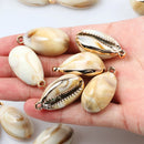 5-20pcsAcrylic Gold Plated Color Conch Sea Shell Charms Pendants Beads Jewelry Making Accessories DIY Handmade Necklace Bracelet