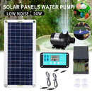50W 800L/H Brushless Solar Power Water Pump Set Ultra-quiet Submersible Water Pump Motor Fish Pond Garden Fountain Decoration