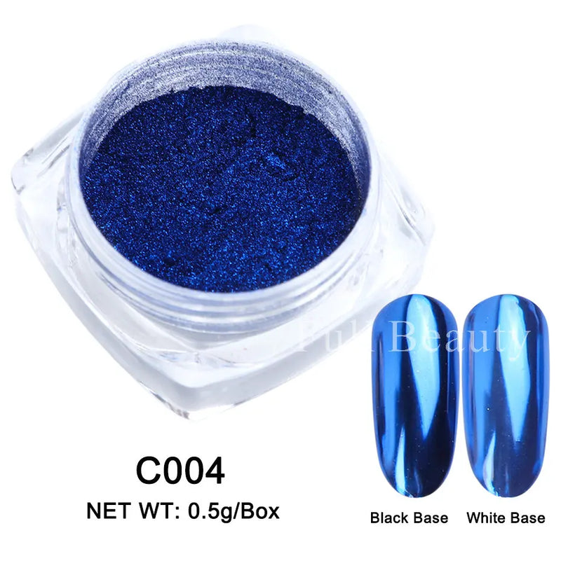 Red Chrome Nail Powder Y2K Metallic Mirror Effect Pigment Fine Rubbing Nail Glitter Flakes Dust Valentine Decorations Manicure