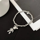 Fashion Cute Hip Hop Bear Pendant Necklace for Men & Women Punk Wind Titanium Steel Sweater Chain Jewelry Set Lovers Gift