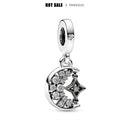 2024 New in Sun Moon Stars Shape Pendant Charm Beads Fits Bracelets Bangle Necklace Women Luxury DIY Jewelry Party Festival Gift