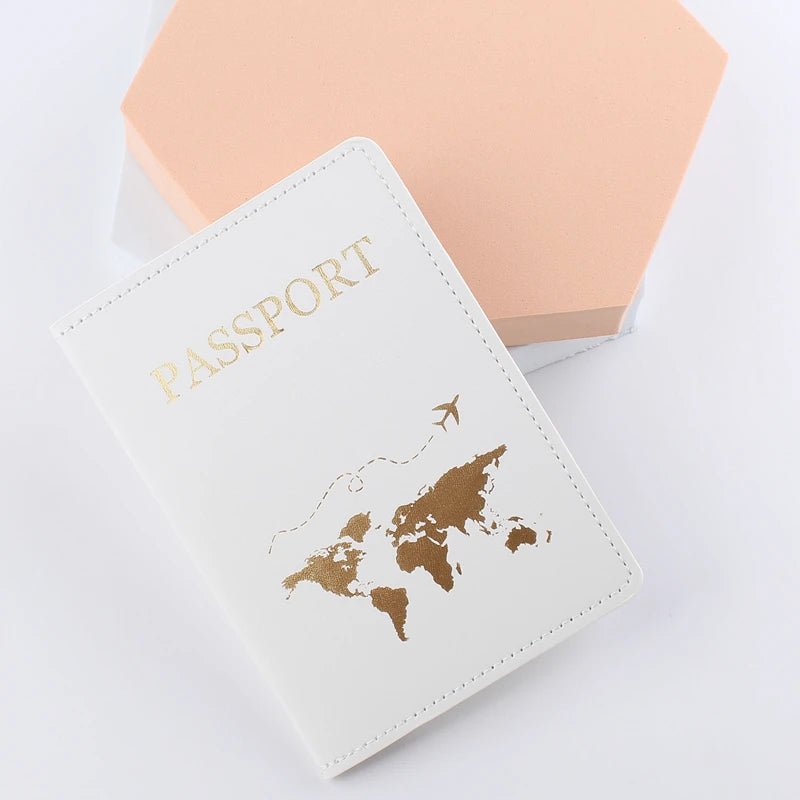 2023 Lover Couple Passport Cover Hot Stamping Simple Plane Women Men Travel Wedding Passport Covers Holder Fashion Wedding Gift