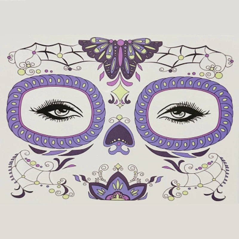 Face Festival Tattoo Costume Party Stickers Halloween Waterproof Temporary Tattoo Stickers Makeup Body Dress Up Decoration