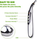 Electric Acupuncture Pen Body Muscle Massager 5 In 1 EMS Acupressure Pen Microcurrent Gua Sha Back Scraper Neck Foot Relaxation