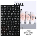 3D Snake Laser Stickers for Manicure Black Gold Abstract Leaves Luxury Nail Art Adhesive Slider Polish Decor Decals SASW-SJ