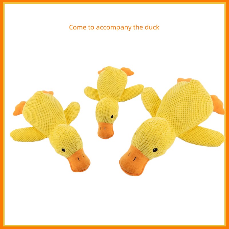 Sound Self-Hi Relieving Boredom Yellow Duck Big Dog Bite-Resistant Toys