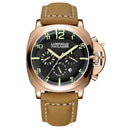 Automatic Watches for Men Mechanical Movement Genuine Brown Leather Multifunction Yellow Green Rose Gold Reloj Hombre Baratos