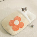 New Sakura Cat Bed Cat Sleeping Bag Soft Warm Cozy Cave Cat Bed Deep Sleep Winter Cat Nest Dog House Pet Products