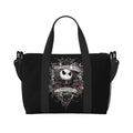 Halloween Bats Devil Print Duffel Bag Weekender Overnight Bag for Women Men Teens Lighweight Travel Bag for Gym Yoga Sport