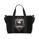 Halloween Bats Devil Print Duffel Bag Weekender Overnight Bag for Women Men Teens Lighweight Travel Bag for Gym Yoga Sport