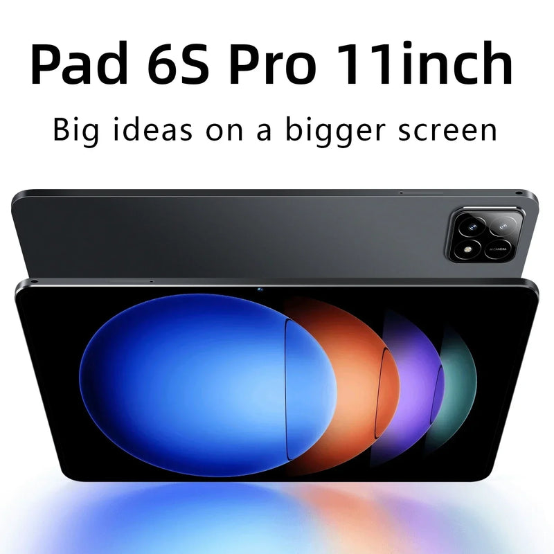 2025 Global Mi 11 inch tablet Android 14 Pad 6S Pro 16GB 1TB Snapdragon 888 4K HD 5G WIFI Bluetooth WPS 20000mAh tablets Tab